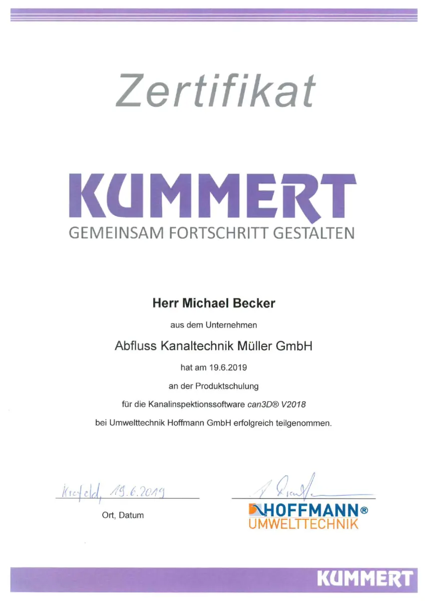Kummert Produktschulung — Michael Becker 2019